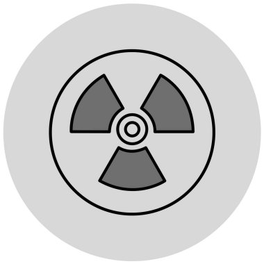 Radyasyon ikonu vektör illüstrasyonu