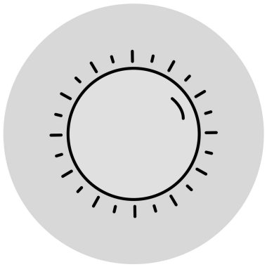 Güneş. Web simgesi basit illüstrasyon