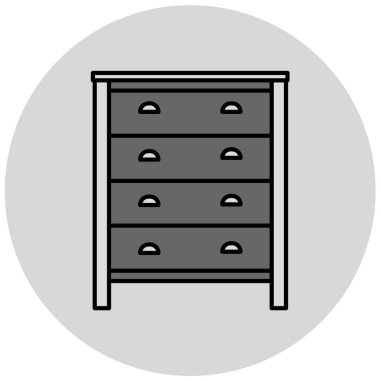 Mobilya simgesinin vektör illüstrasyonu