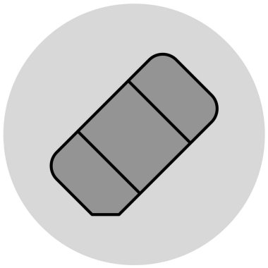 Silgi. Web simgesi basit illüstrasyon