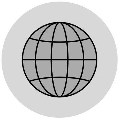 Küre. Web simgesi basit illüstrasyon