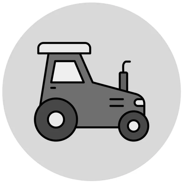 Vector Illustration Tractor Icon — Stock Vector