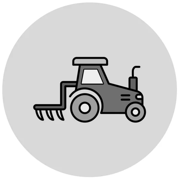 Tractor Icon Trendy Style Isolated Background — стоковый вектор