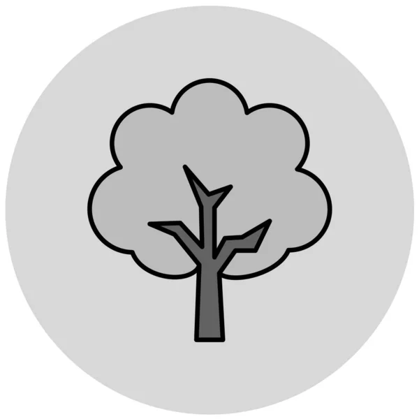 Árbol Icono Web Ilustración Simple — Vector de stock