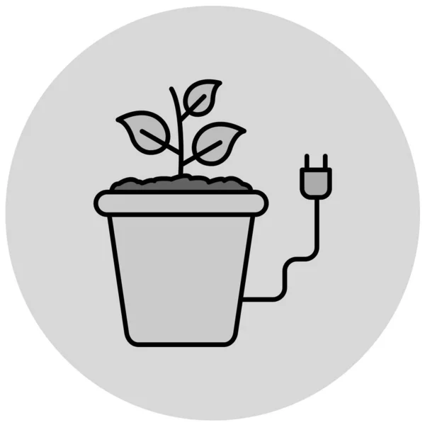 Φυτό Διάνυσμα Εικονίδιο Σύγχρονη Απλή Απεικόνιση — Διανυσματικό Αρχείο