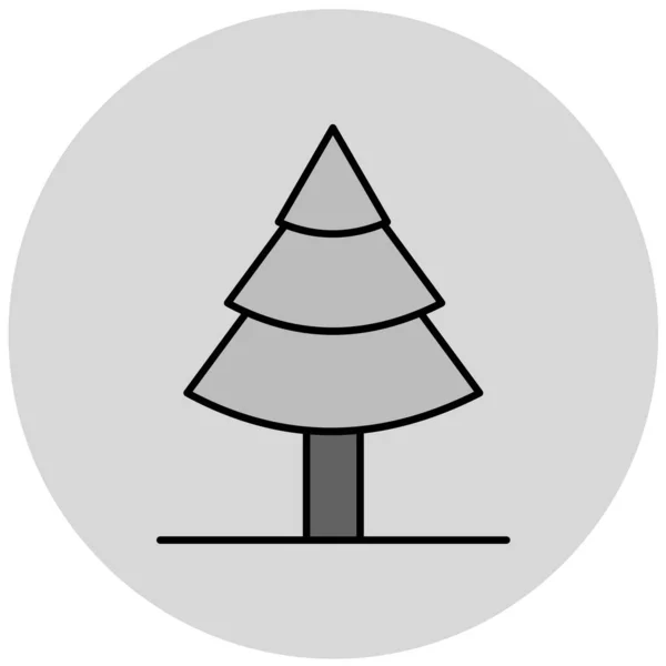 Árbol Navidad Icono Vector Ilustración — Vector de stock