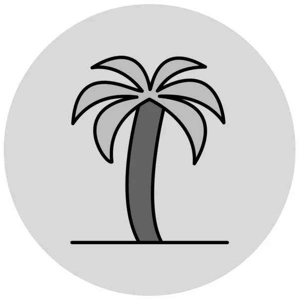 棕榈树图标矢量插图 — 图库矢量图片