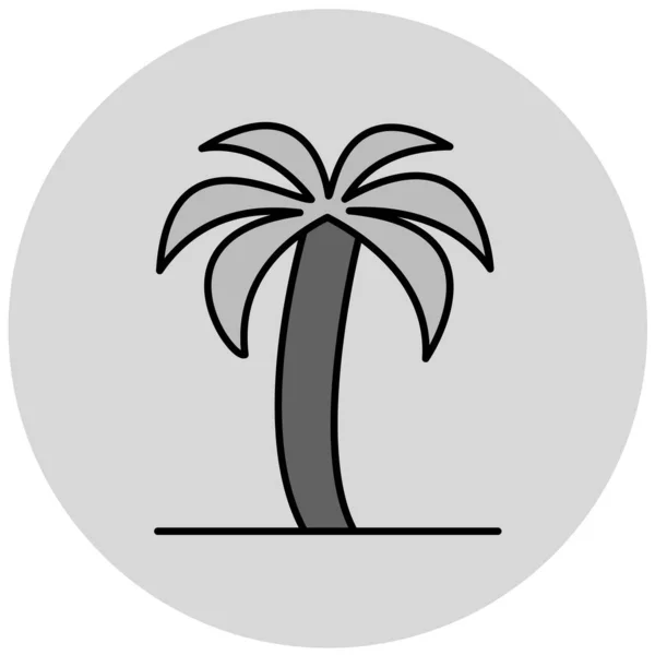 Palm Tree Icon Vector Illustration — Stock Vector