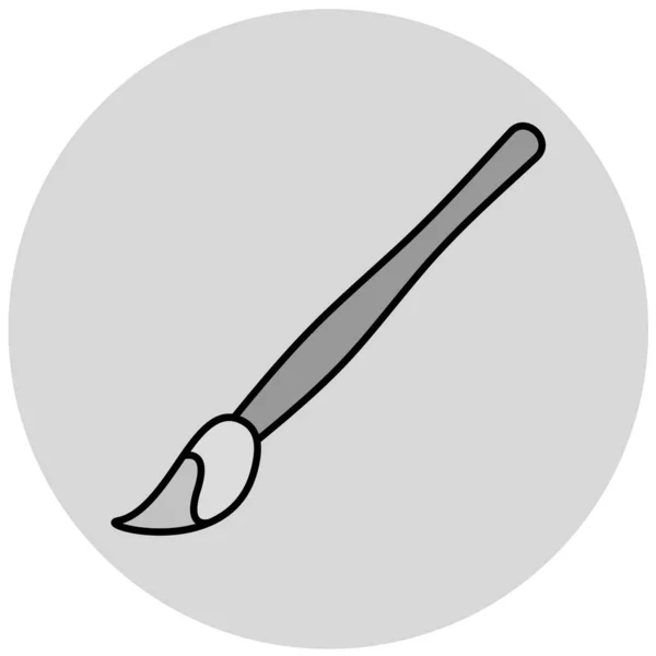 Icono Del Pincel Diseño Plano Estilo Eps — Vector de stock