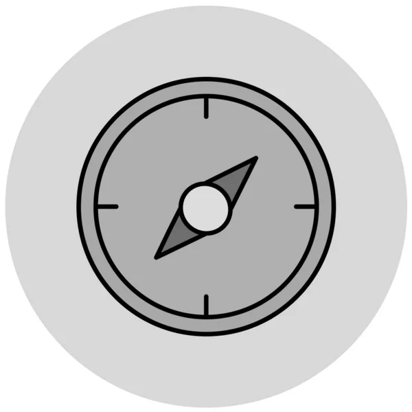 Kompass Symbol Trendigen Stil Isoliert Hintergrund — Stockvektor