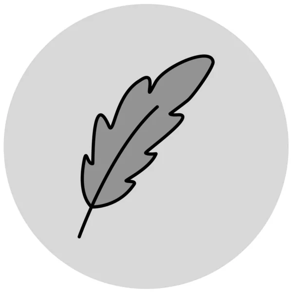 Pluma Icono Web Ilustración Simple — Vector de stock