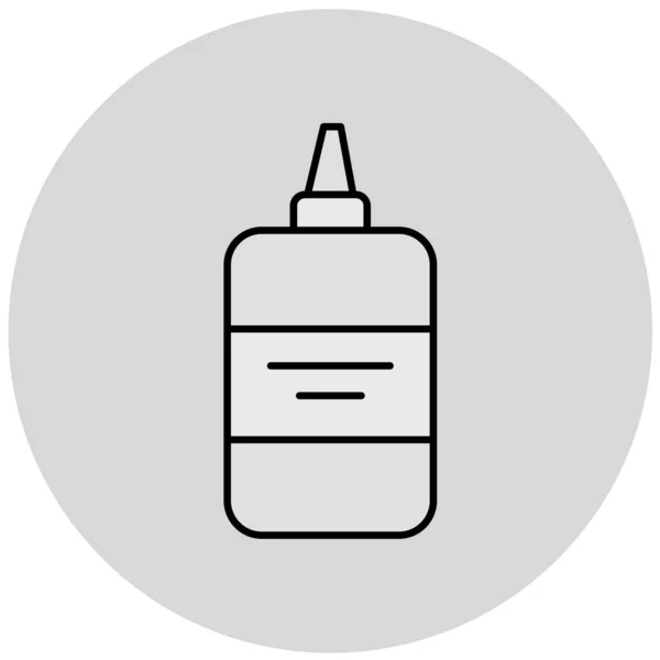 Icono Botella Pegamento Vector Ilustración — Vector de stock