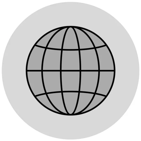 地球仪 Web图标简单说明 — 图库矢量图片