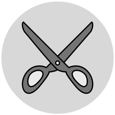 Makas simgesi. Web için makas vektör simgelerinin basit çizimi