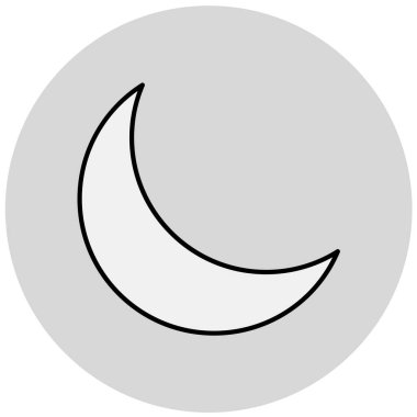 Ay. Web simgesi basit illüstrasyon