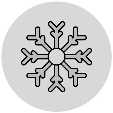 Kar tanesi. Web simgesi basit illüstrasyon