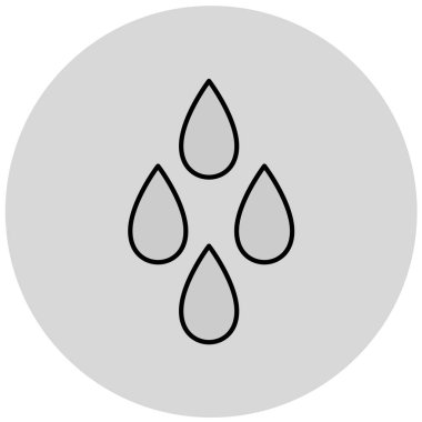 su damlası simgesi, vektör illüstrasyonu