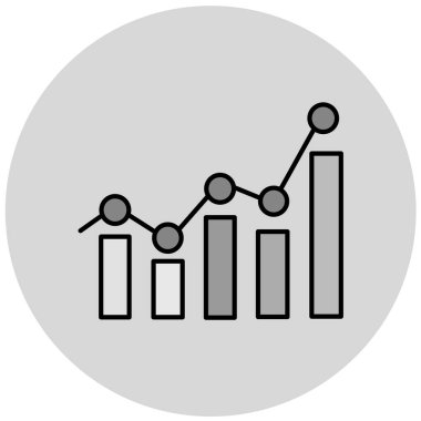 iş grafiği simgesi, vektör illüstrasyonu