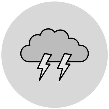 Fırtına bulutu kutsal kişilerin resmi, vektör çizim