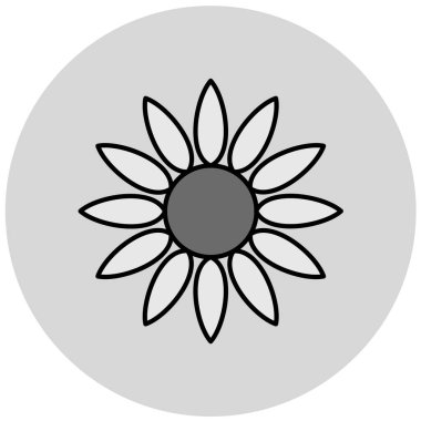 Çiçek. Web simgesi basit illüstrasyon