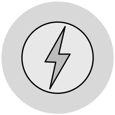 Bir yıldırım simgesinin vektör çizimi