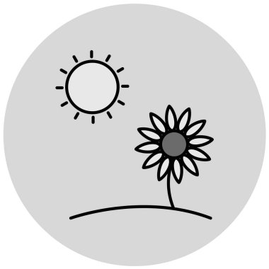 Güneş Simgesi Vektör illüstrasyonu