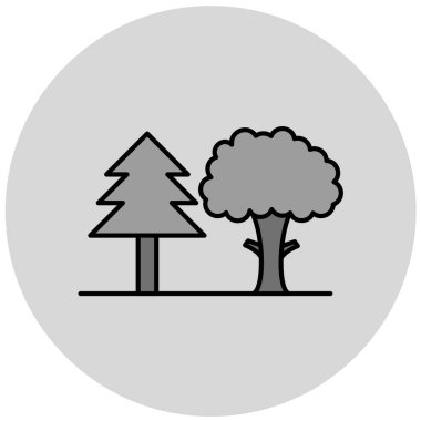 Ağaç. Web simgesi basit illüstrasyon