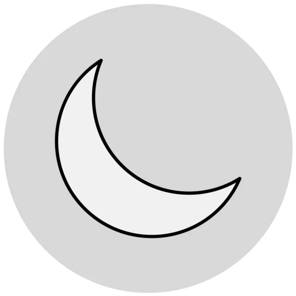 Luna Icono Web Ilustración Simple — Archivo Imágenes Vectoriales