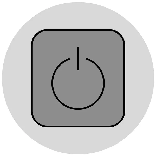 Power Button Icon Vector Illustration — Stock Vector