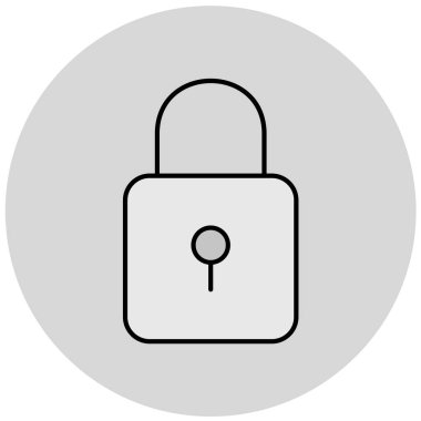 kilit simgesi, vektör illüstrasyonu