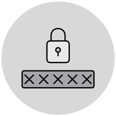 kilit simgesi, vektör illüstrasyonu