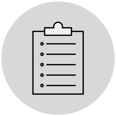 Kontrol listesi. Web simgesi basit illüstrasyon