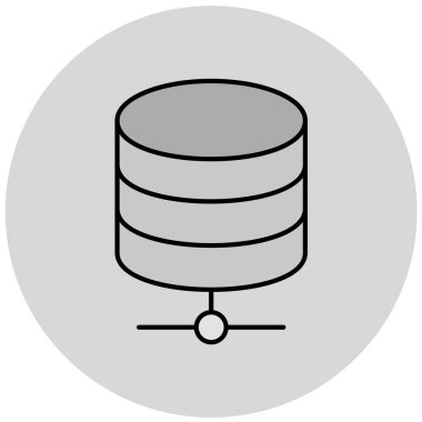 veritabanı. Web simgesi basit illüstrasyon