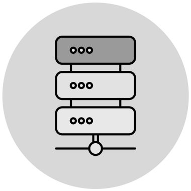 veritabanı. Web simgesi basit illüstrasyon