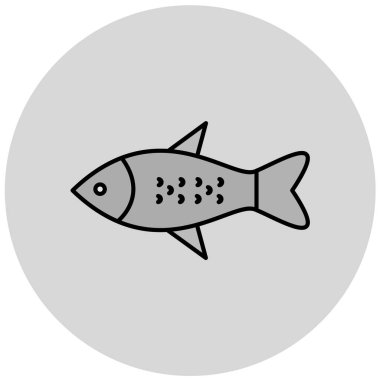 Balık. Web simgesi basit illüstrasyon