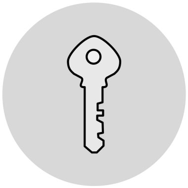 Anahtar vektör glif simgesi