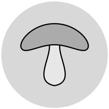 Mantar. Web simgesi basit illüstrasyon