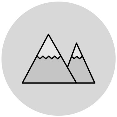 dağ simgesinin vektör illüstrasyonu