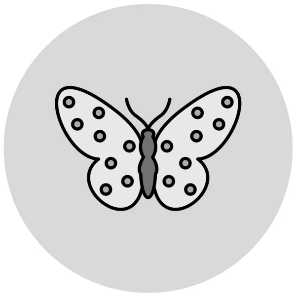 Kelebek Web Simgesi Basit Illüstrasyon — Stok Vektör