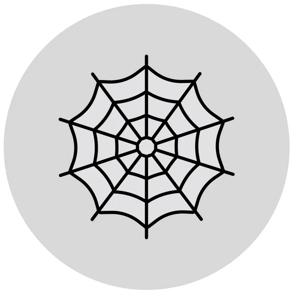 Spider Web Icon Vector Illustration — Stock Vector