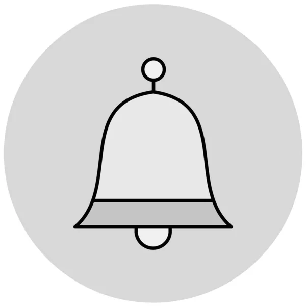 Dzwonek Ikona Web Prosta Ilustracja — Wektor stockowy