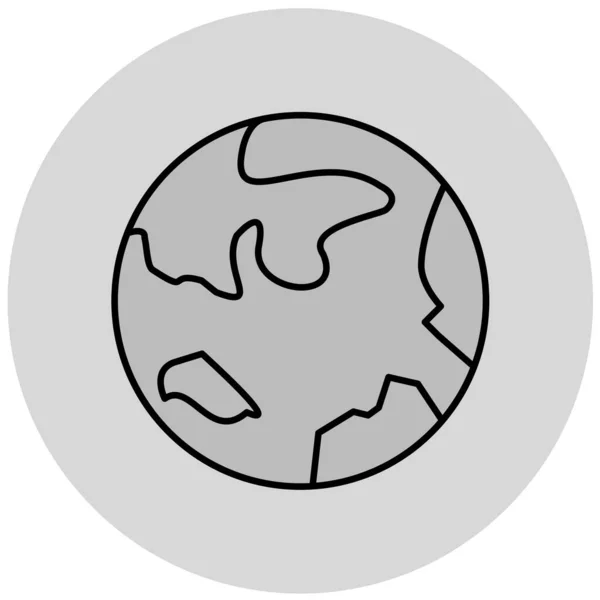 Earth Globe Icon Outline Illustration Planet Vector Icons Web — стоковый вектор
