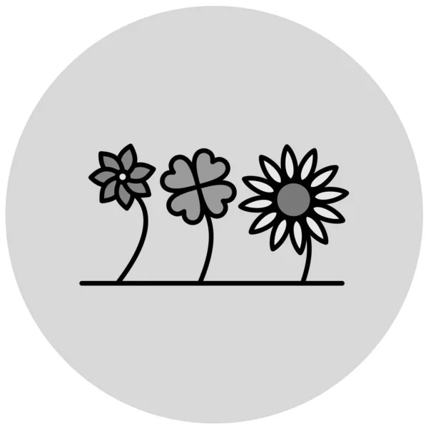 Belle Icône Vectorielle Fleur — Image vectorielle