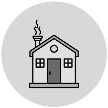 Ev. Web simgesi basit illüstrasyon