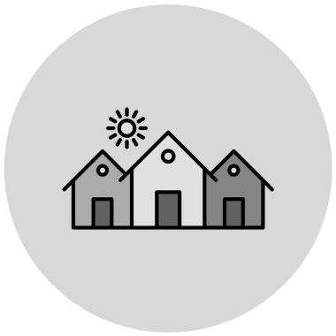 Ev. Web simgesi basit illüstrasyon