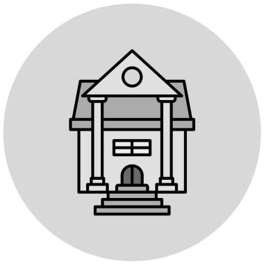 Banka simgesi, vektör illüstrasyonu