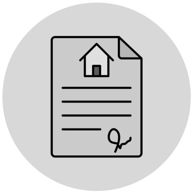 Emlak simgesi, vektör illüstrasyonu