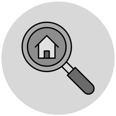 Emlak simgesi. vektör illüstrasyonu