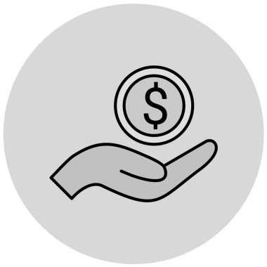 Dolar para simgesini tutan el.