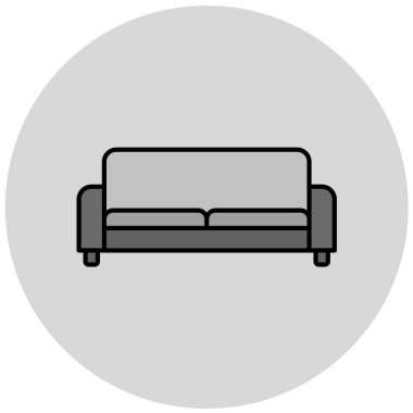 kanepe ikonu vektör illüstrasyonu